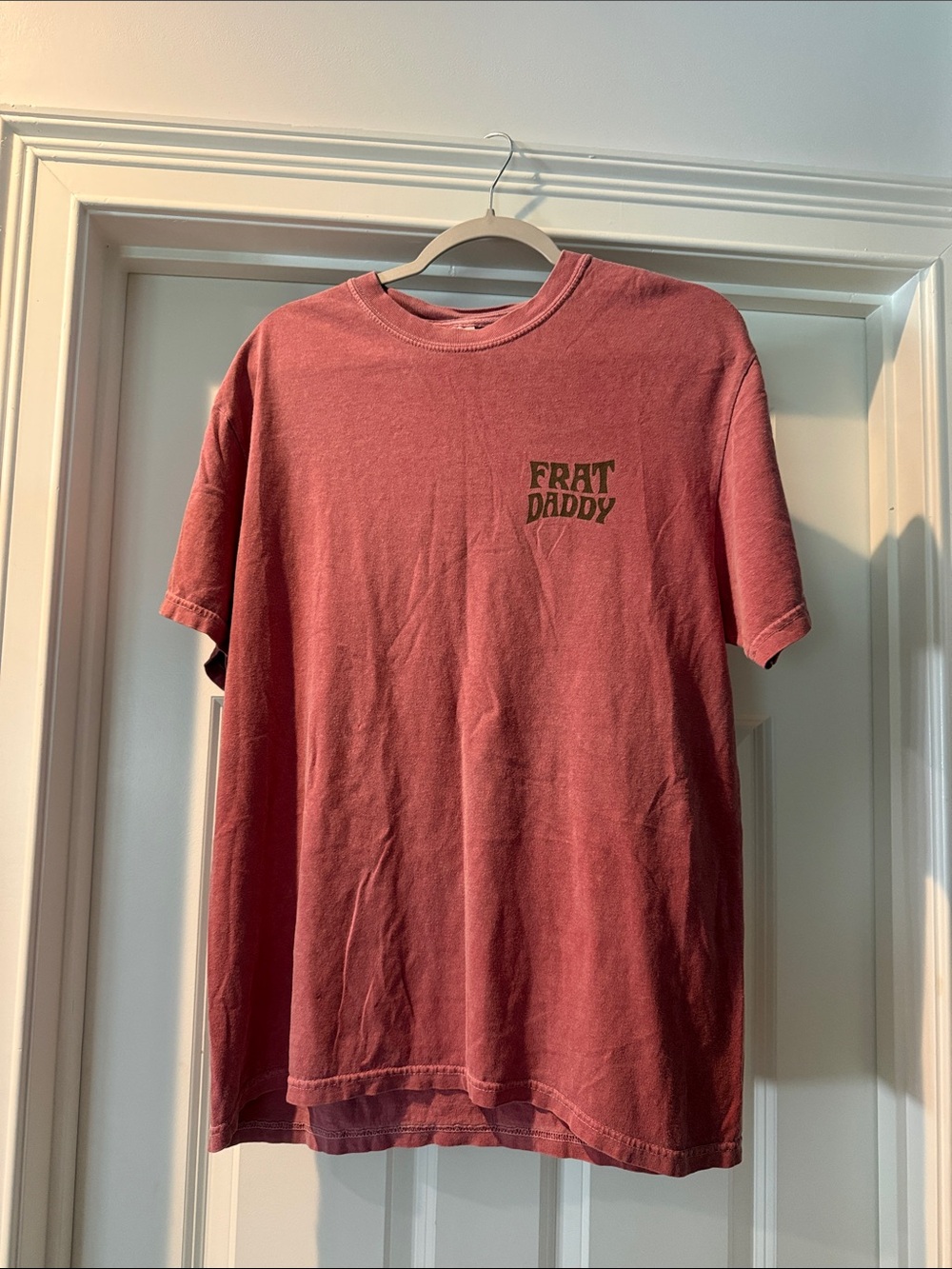 Men's Washed Red Short Sleeve Tee